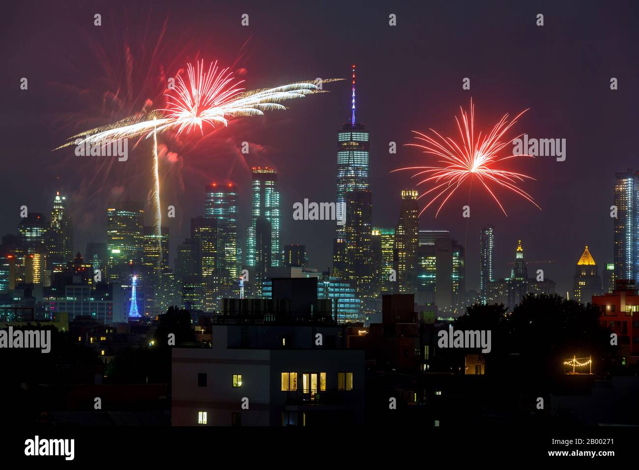 Manhattan Independence Day Spectacular firework show in view of the