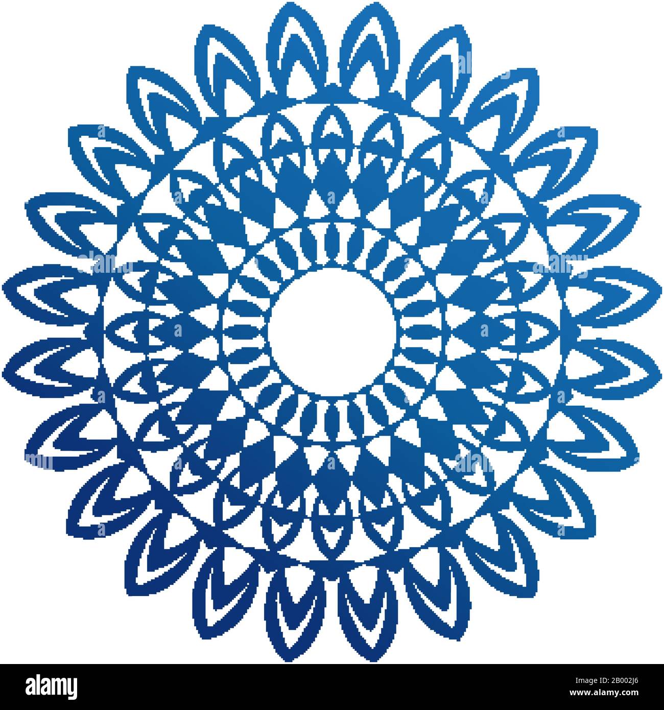 Mandala pattern design in blue color illustration Stock Vector Image ...