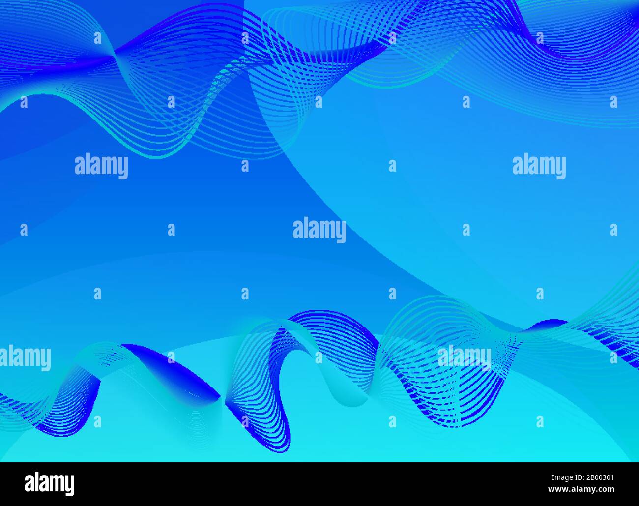 Background template design with blue waves illustration Stock Vector ...