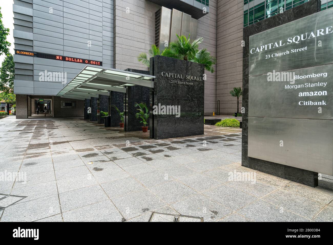 Singapore. January 2020.   The Capital Square business center sign Stock Photo