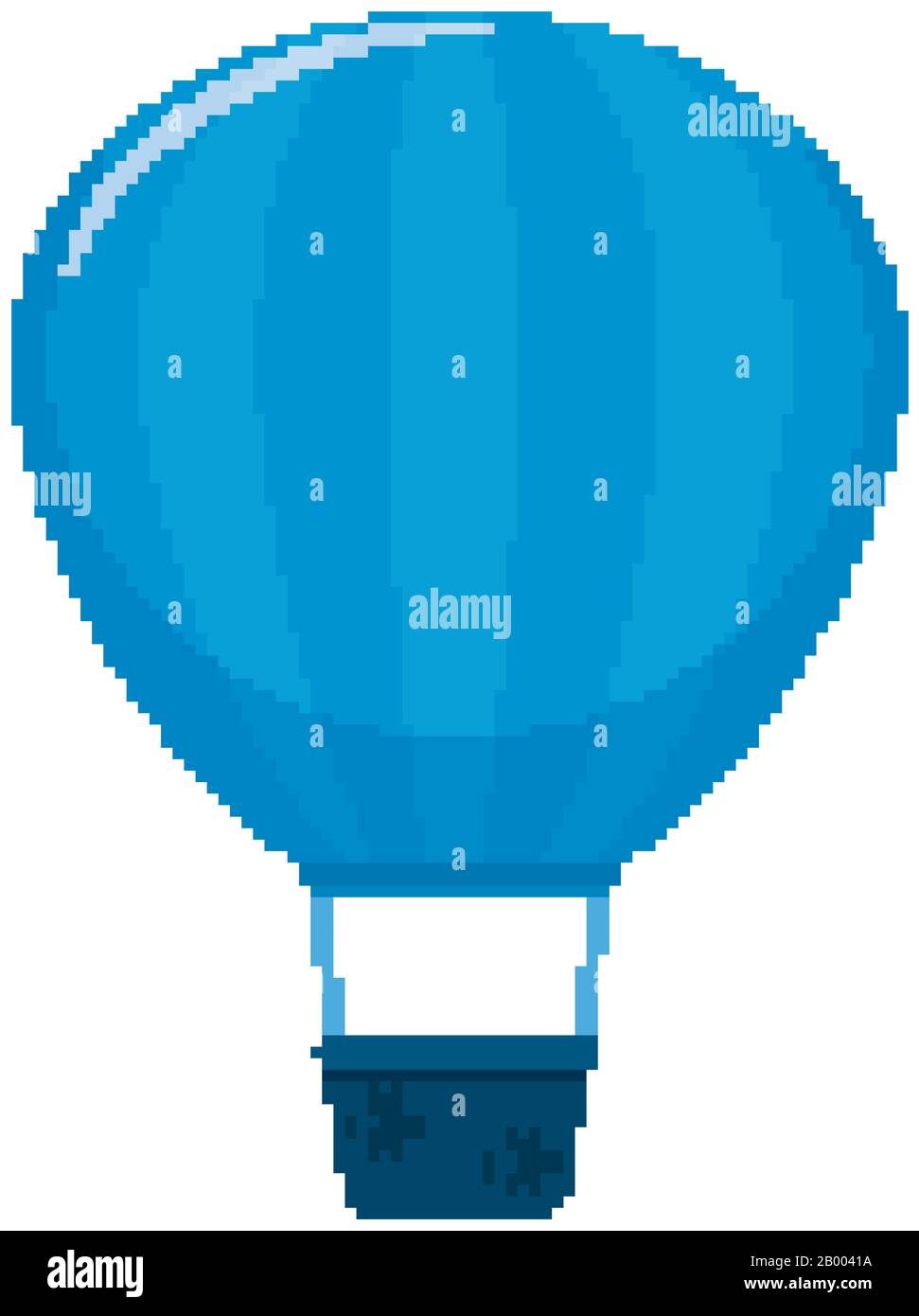 Single picture of blue hot air balloon illustration Stock Vector Image ...