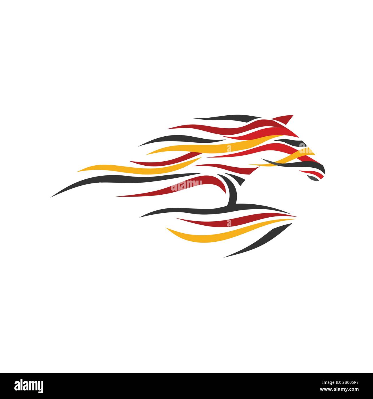 creative abstract horse color vector illustration Stock Vector