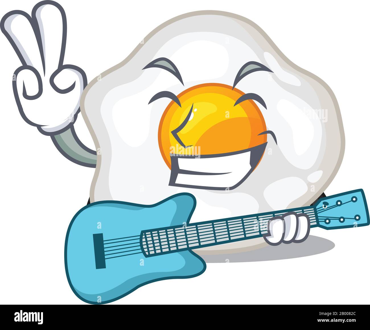 A picture of fried egg playing a guitar Stock Vector Image & Art - Alamy