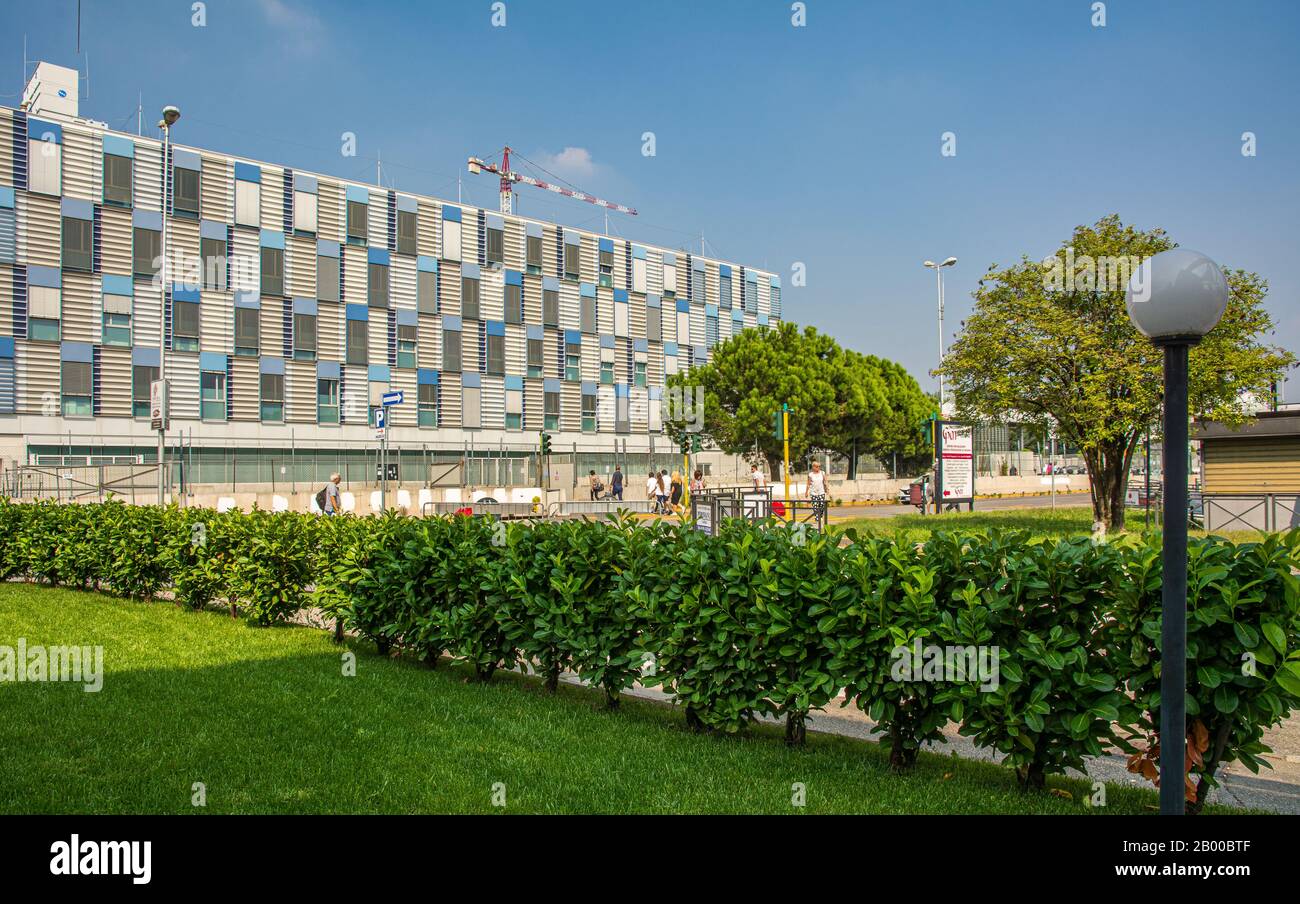 Monza,Milano, Italy - September 2018: Hospital building "San Gerardo" of Monza city. Italy, Europe Stock Photo