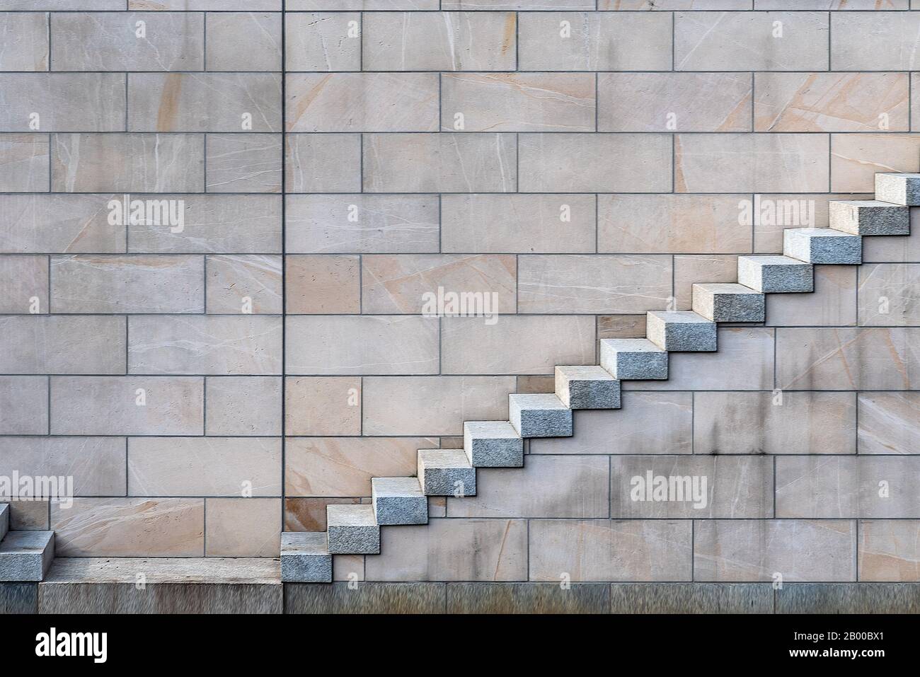 Granite stairs steps background. Construction detail, side view Stock