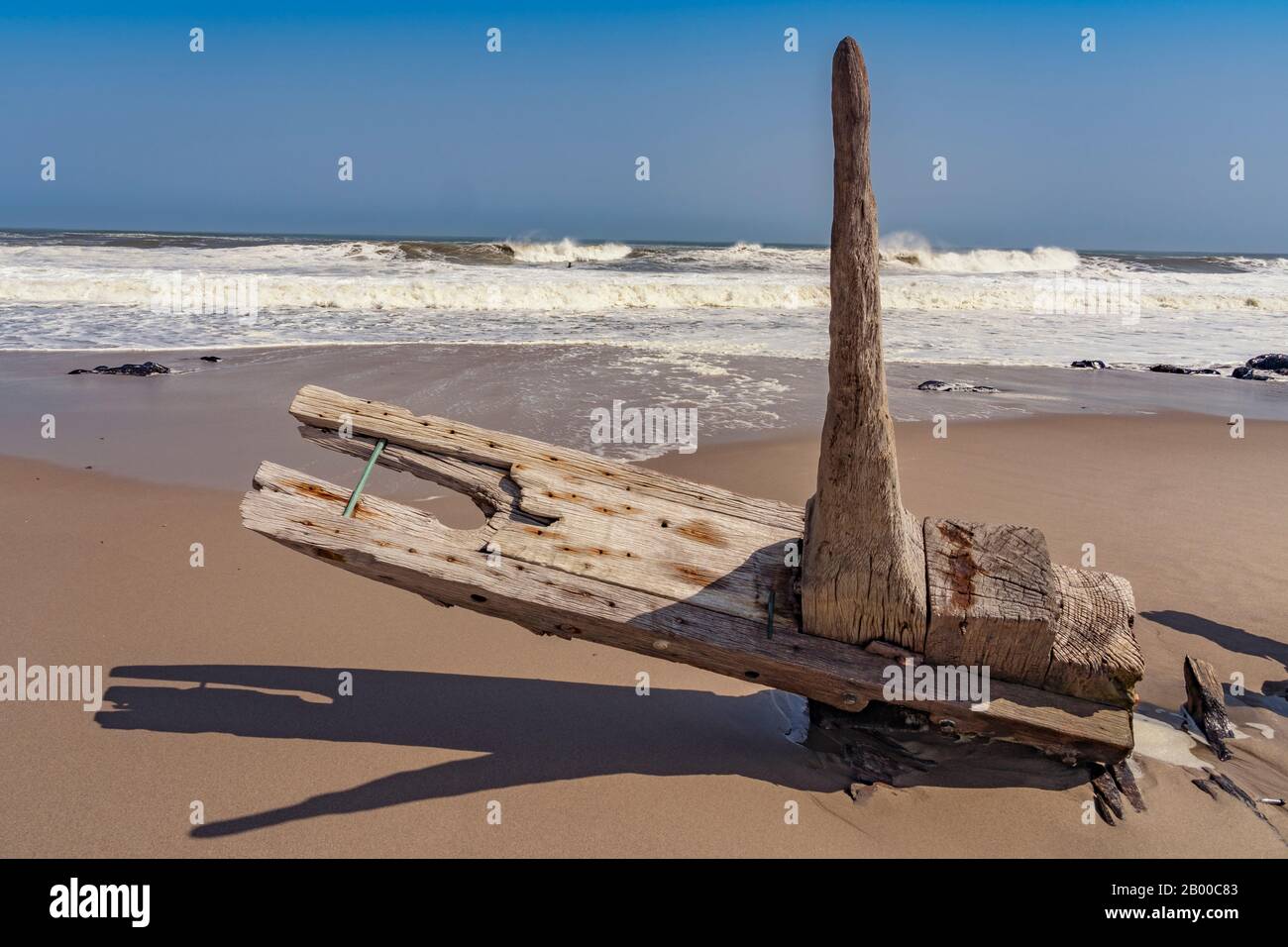 A shipwreck in the Skeleton Coast National Park in Namibia Stock Photo ...