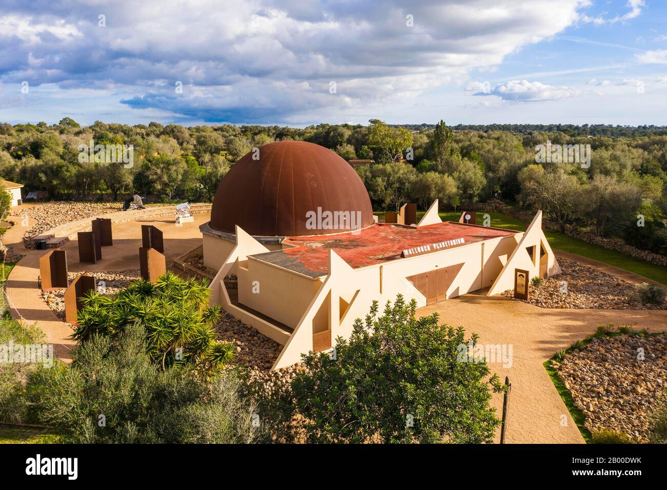 Majorca Planetarium, Costitx, drone recording, Majorca, Balearic Islands, Spain Stock Photo