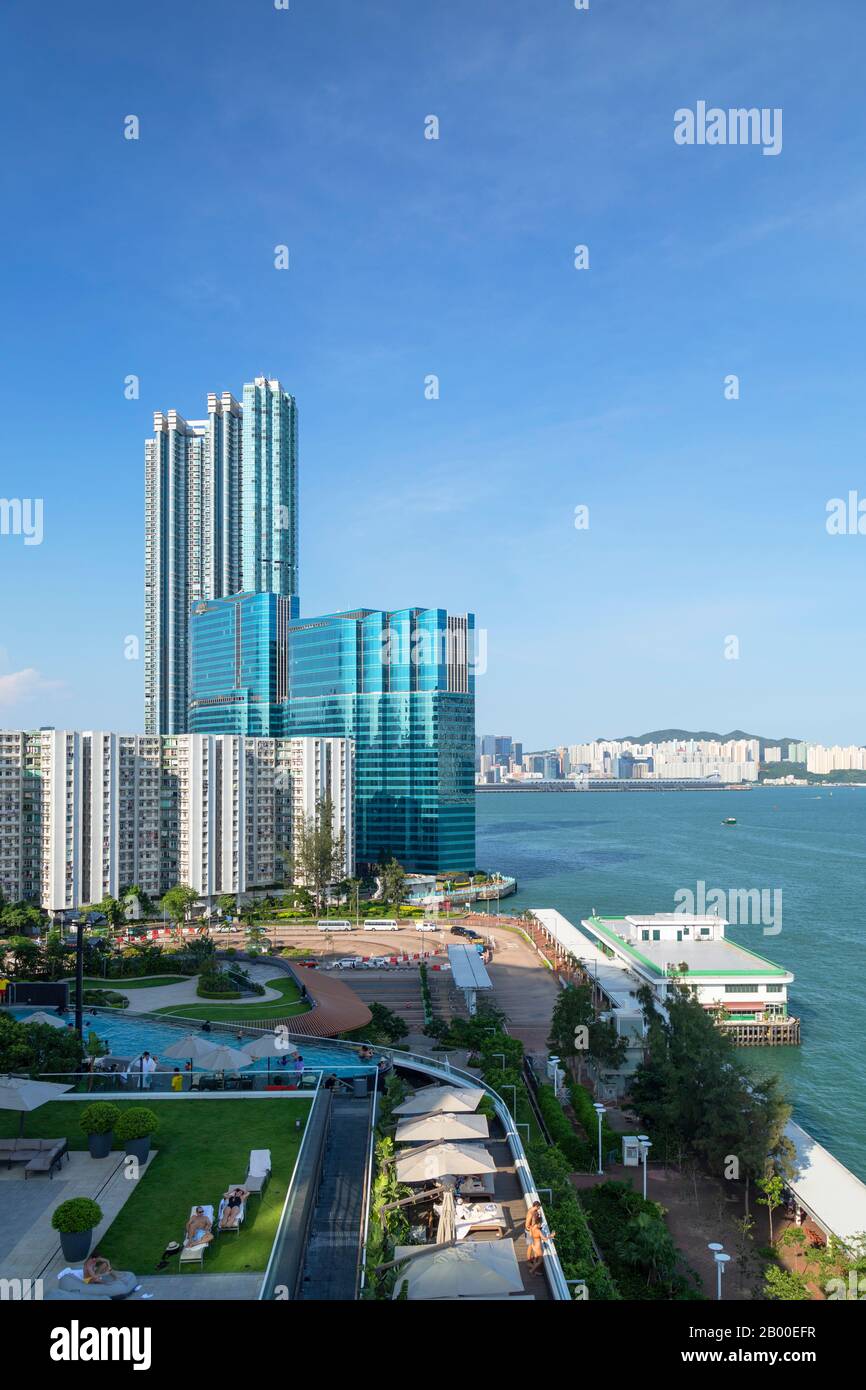 Kerry Hotel and promenade, Hung Hom, Kowloon, Hong Kong Stock Photo Alamy