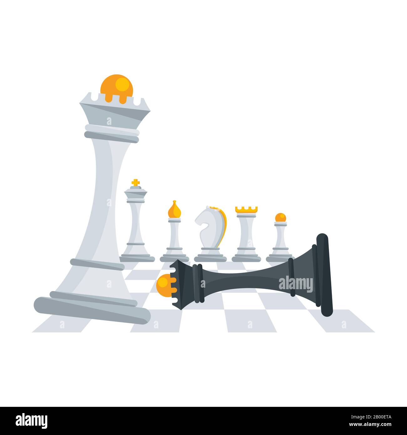 Premium Vector  Chess board and set chess figures for 2d game ui