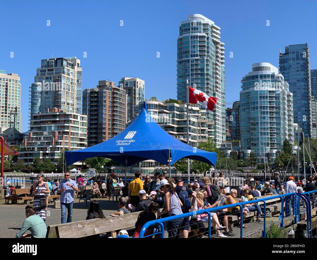 Skyline of Vancouver, View from Granville Island, Canadian National
