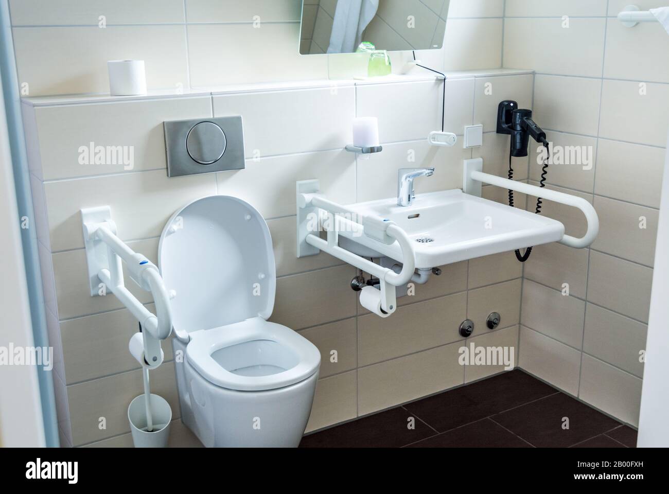Interiors of bathroom of a Hotel in Germany Stock Photo Alamy