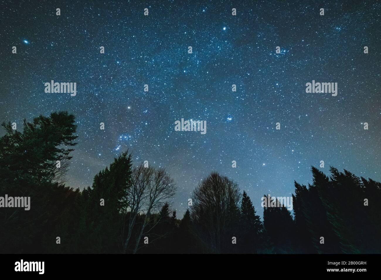 View above the village into the starry sky hi-res stock photography and ...