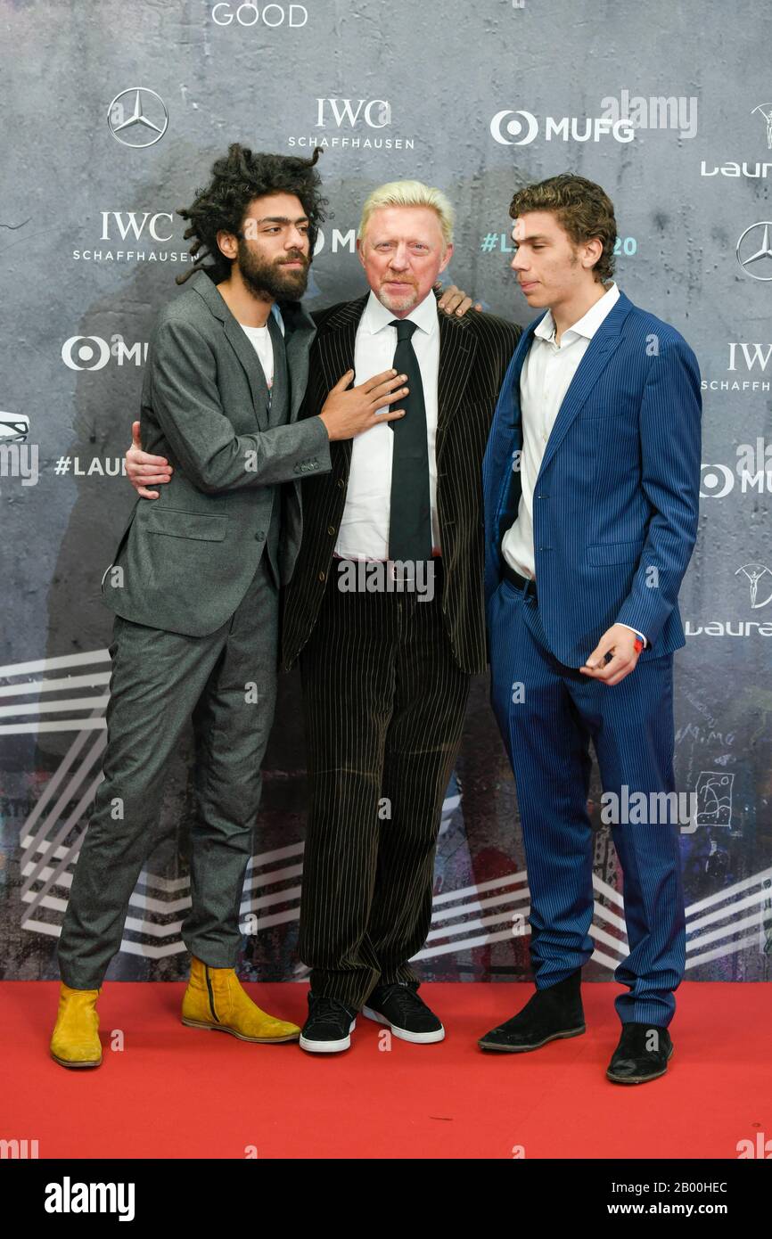 Boris Becker mit seinen Söhnen Noah und Elias bei der 20. Laureus ...