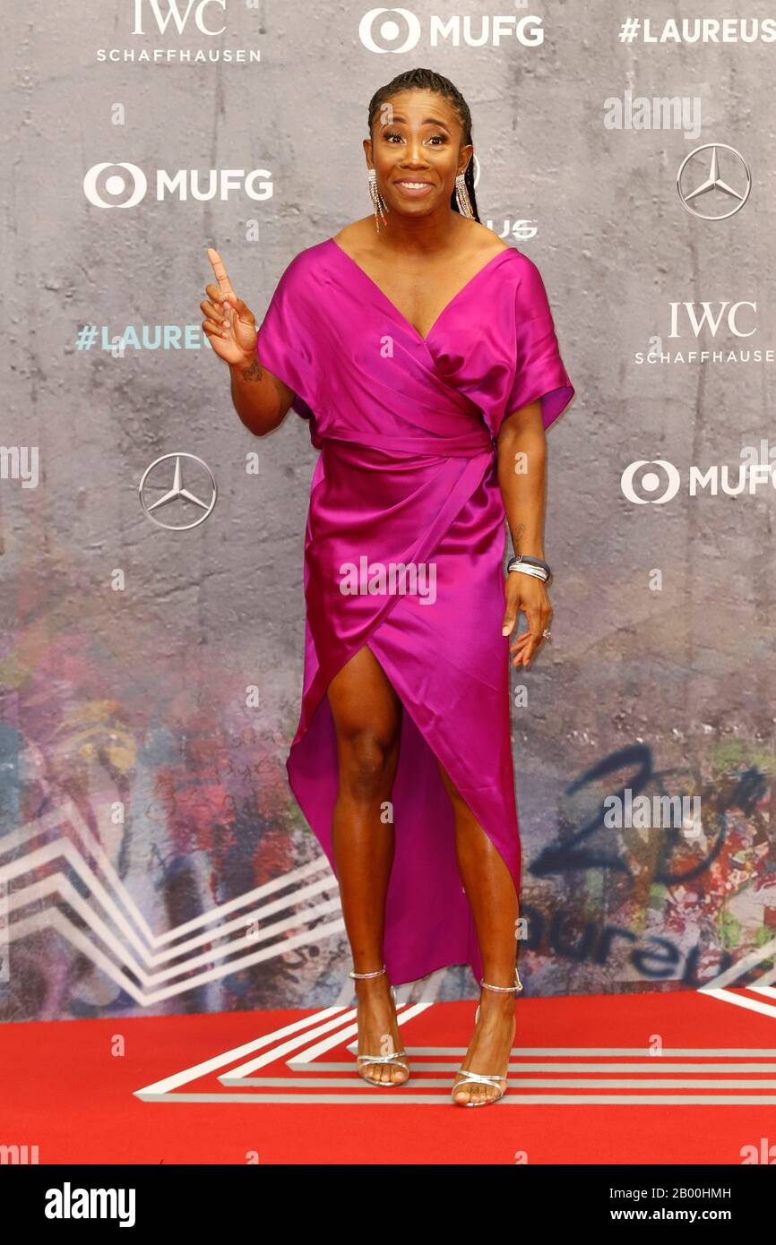 Shelly-Ann Fraser-Pryce on the red carpet at the LAUREUS World Sports
