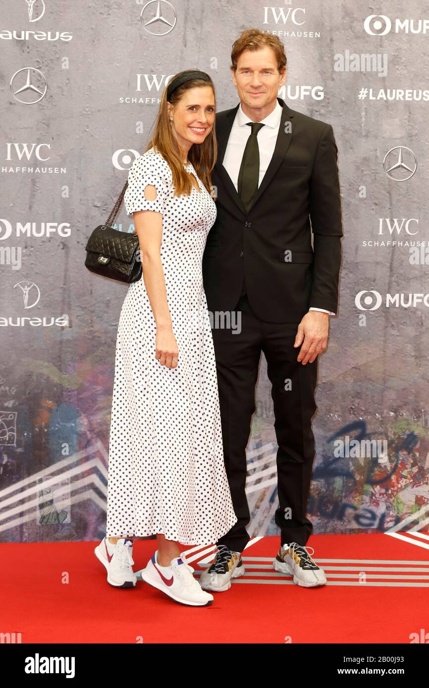 Berlin, Deutschland. 17th Feb, 2020. Jens Lehmann   Ms. Conny on the red carpet at the LAUREUS World Sports Award 2020 in Berlin. | usage worldwide Credit: dpa/Alamy Live News Stock Photo