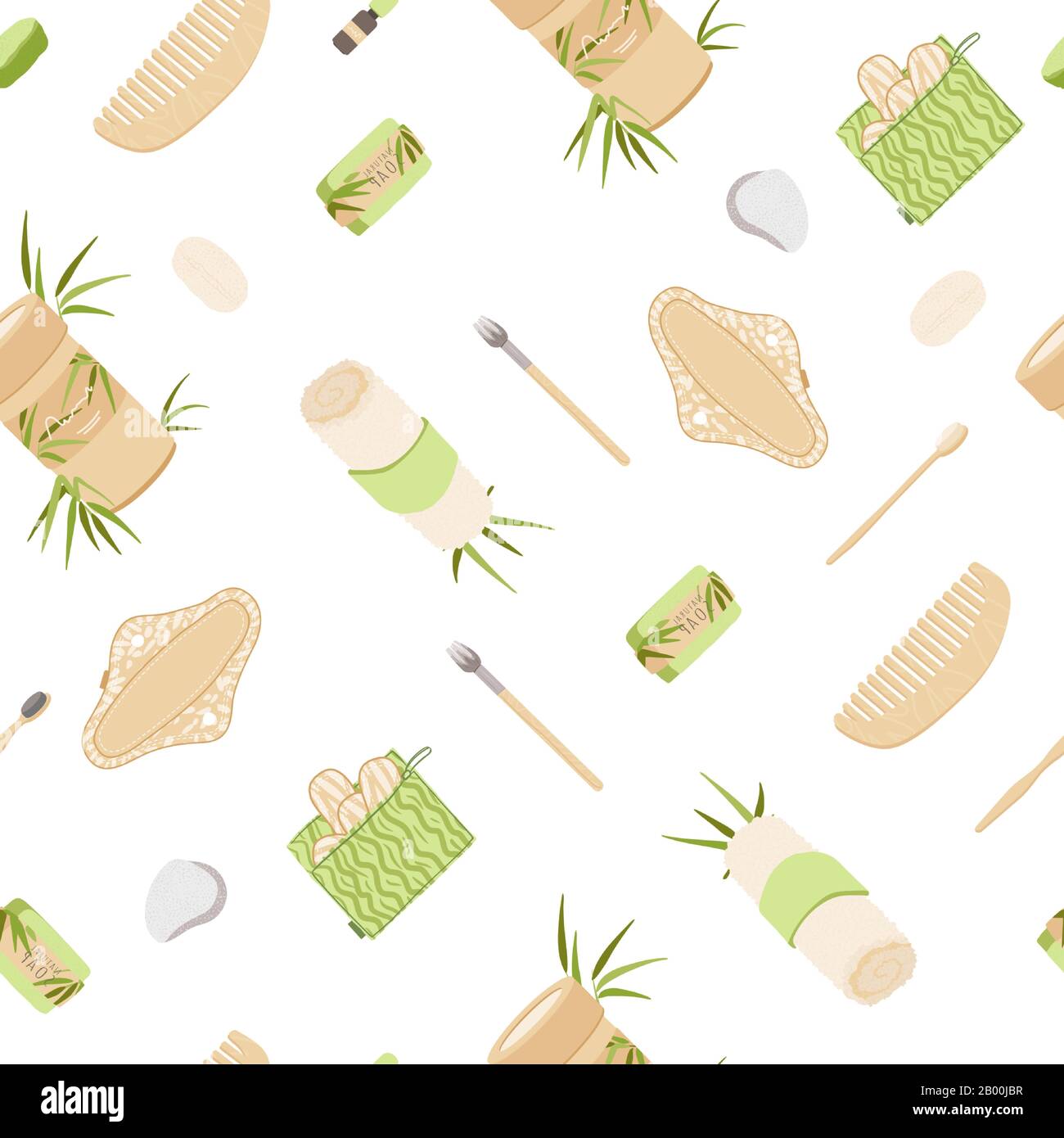 Zero Waste Vector Seamless Pattern in Minimalism Style, with Reusable ...