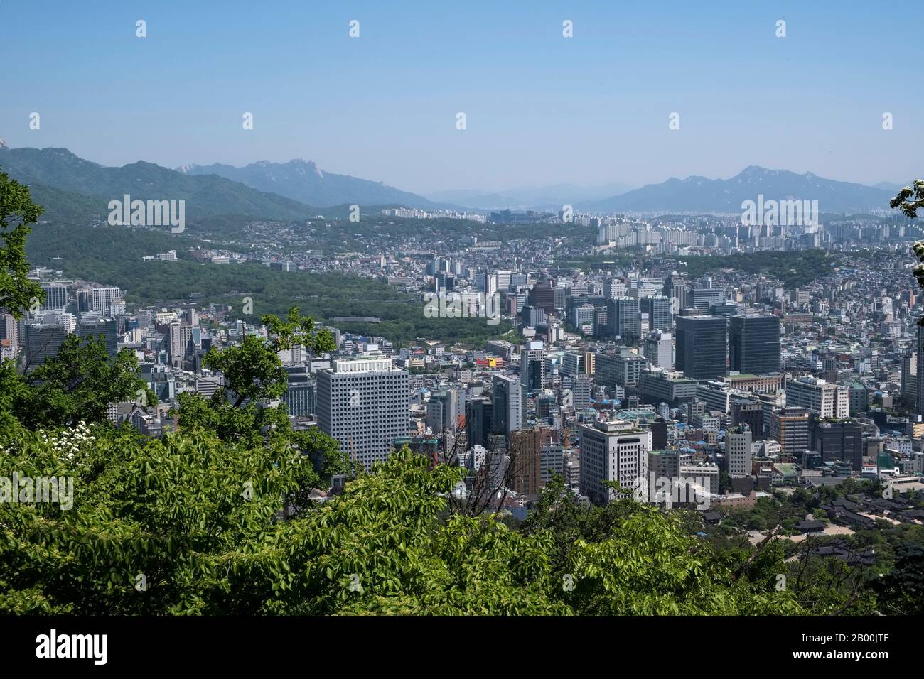 South Korea, Seoul overview of the city from the N Seoul Tower lookout