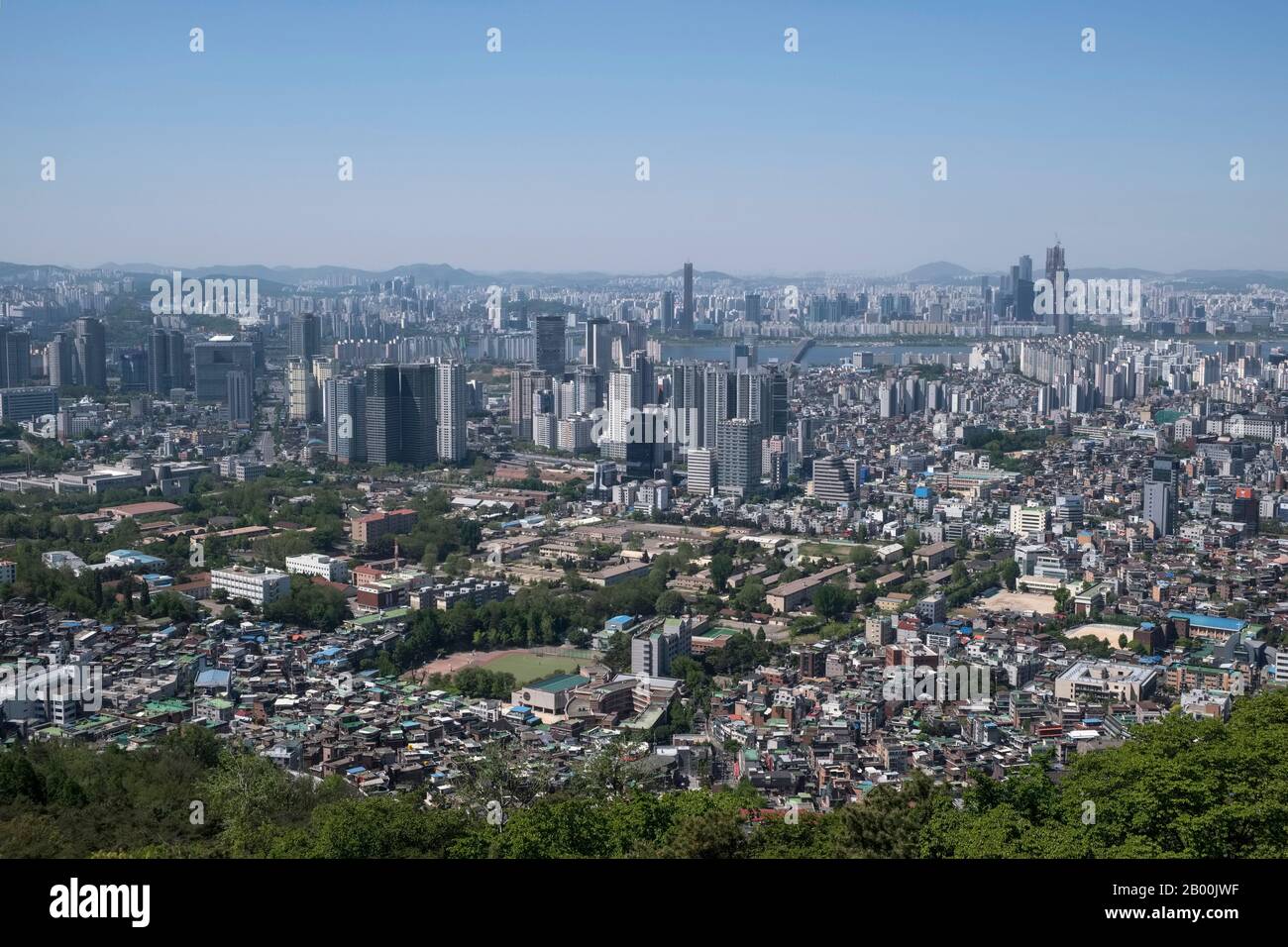 South Korea, Seoul overview of the city from the N Seoul Tower lookout