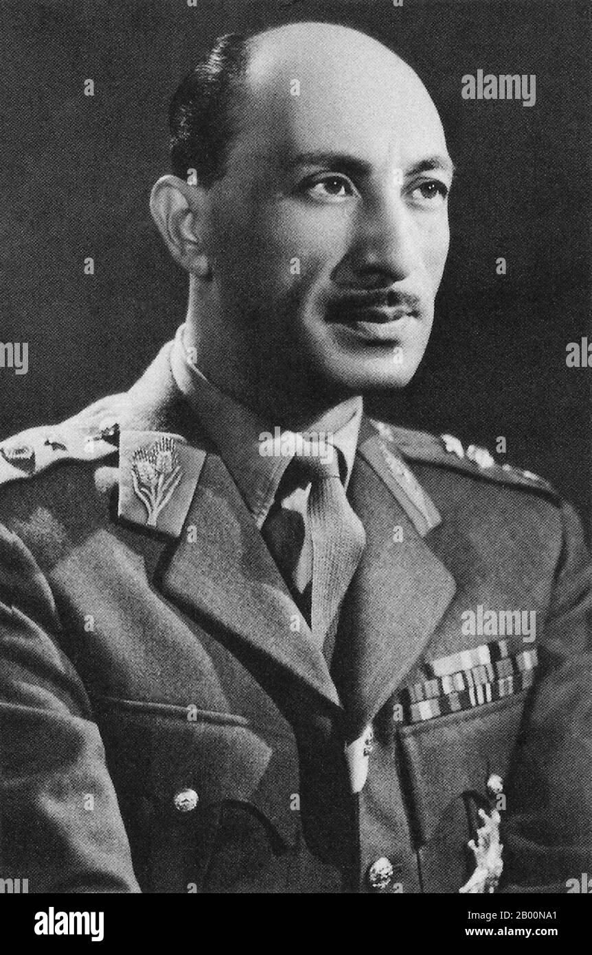 Afghanistan: King Mohammed Zahir Shah in a 1963 portrait.  Mohammed Zahir Shah (15 October 1914 – 23 July 2007) was the last King of Afghanistan, reigning for four decades, from 1933 until he was ousted by a coup in 1973. Following his return from exile he was given the title 'Father of the Nation' in 2002 which he held until his death.  Had he not been deposed in 1973, he would have reigned for a total of 73 years and he would have been one of the longest reigning monarchs of all time. Stock Photo
