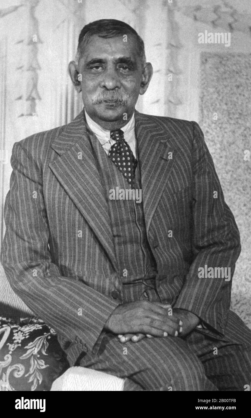 Sri Lanka: Don Stephen Senanayake, first Prime Minister of post-independence Ceylon from 1947 to 1952.  Don Stephen Senanayake (October 20, 1884–22 March 1952) was an independence activist who served as the first Prime Minister of Ceylon (now Sri Lanka) from 1947 to 1952. Stock Photo