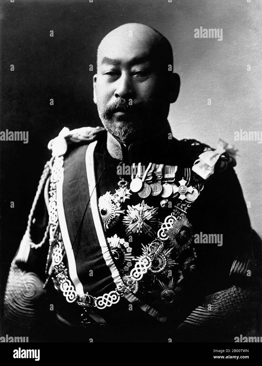 Japan: Terauchi Masatake, 18th Prime Minister of Japan from 9 October 1916 to 29 September 1918.  Field Marshal Count Terauchi Masatake (5 February 1852 – 3 November 1919) was a Field Marshal in the Imperial Japanese Army and the 18th Prime Minister of Japan from 9 October 1916 to 29 September 1918. Stock Photo
