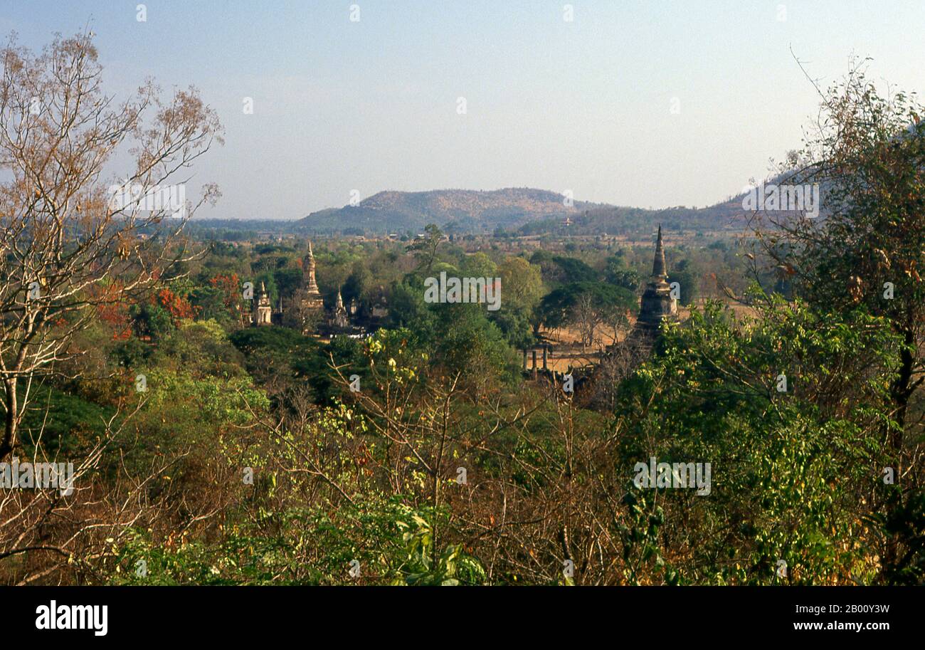 Thailand: Si Satchanalai Historical Park.  Si Satchanalai was built between the 13th and 15th centuries and was an integral part of the Sukhothai Kingdom. It was usually administered by family members of the Kings of Sukhothai. Stock Photo
