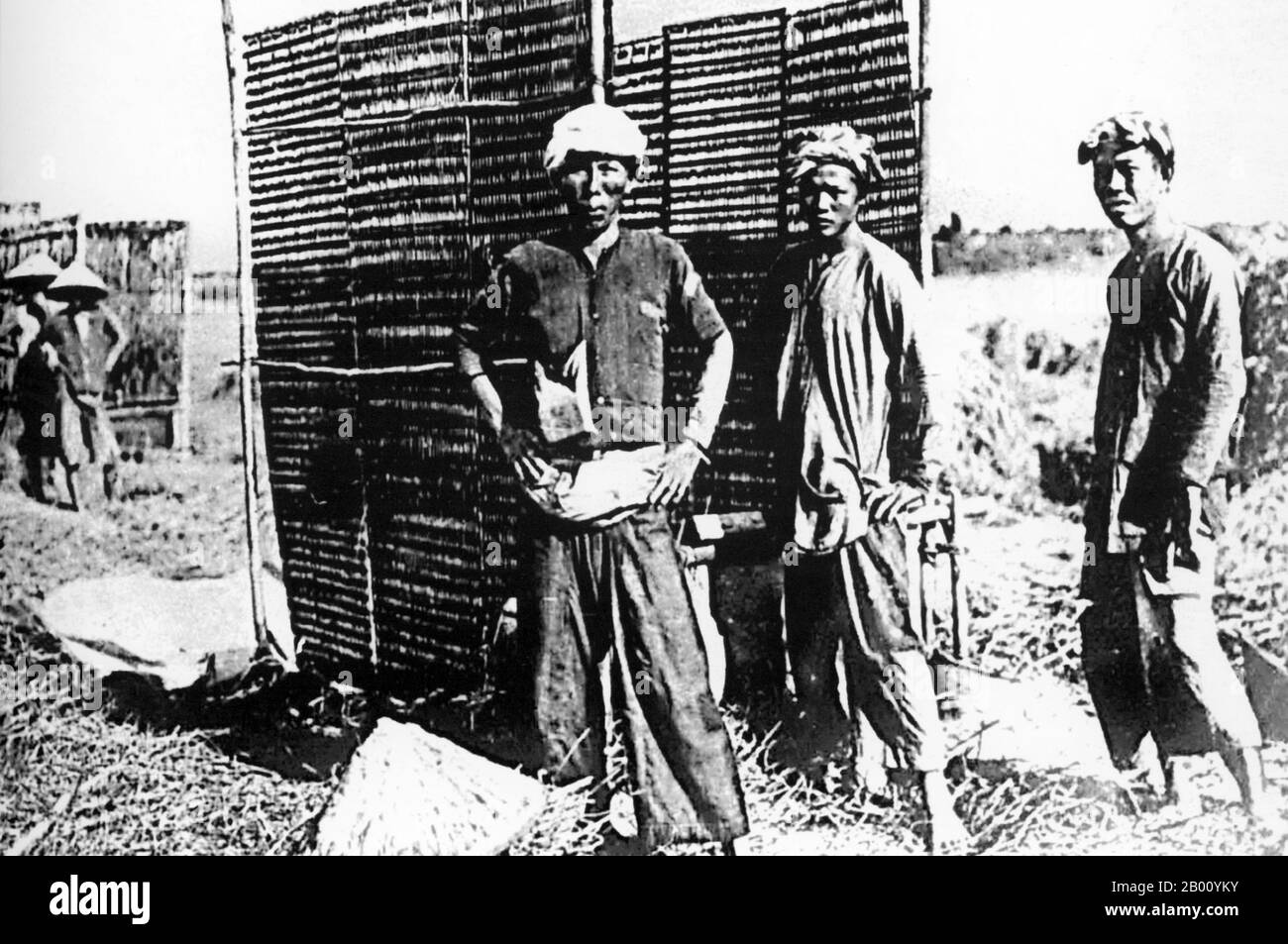 Vietnam Farmers Pose For The Camera Near Saigon early 20th Century 