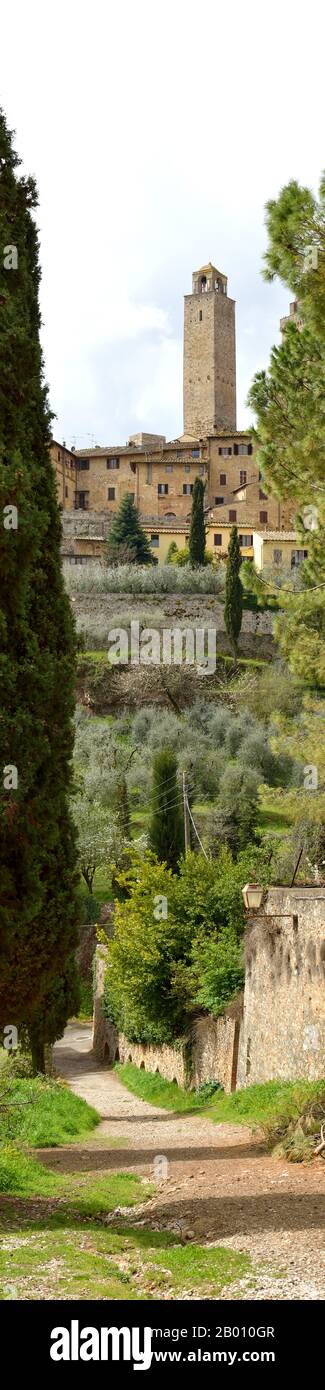 San Gimignano Torre Rognosa, UNESCO World Heritage Site -Tuscany, Italy, Europe Stock Photo