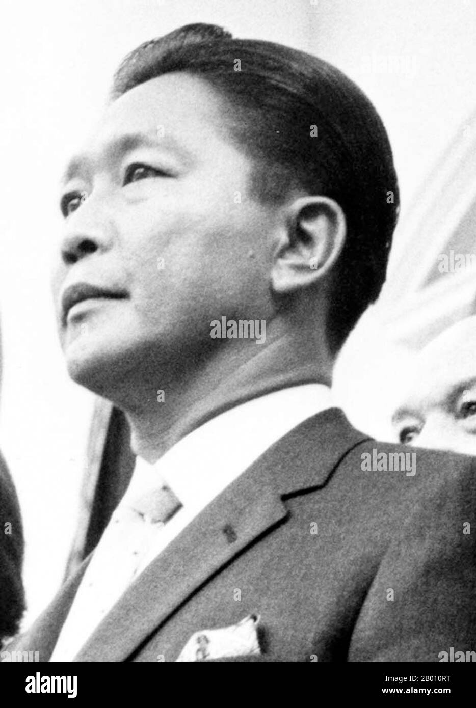 Philippines: President Ferdinand Marcos at the White House, 14 September,1966.  Ferdinand Emmanuel Edralin Marcos (September 11, 1917 – September 28, 1989) was 10th President of the Philippines from 1965 to 1986. He was a lawyer, member of the Philippine House of Representatives (1949–1959) and a member of the Philippine Senate (1959–1965). He was Senate President from 1963-1965. In 1983, his government was implicated in the assassination of his primary political opponent, Benigno Aquino, Jr. The implication caused a chain of events that eventually led to the People Power Revolution in 1986. Stock Photo