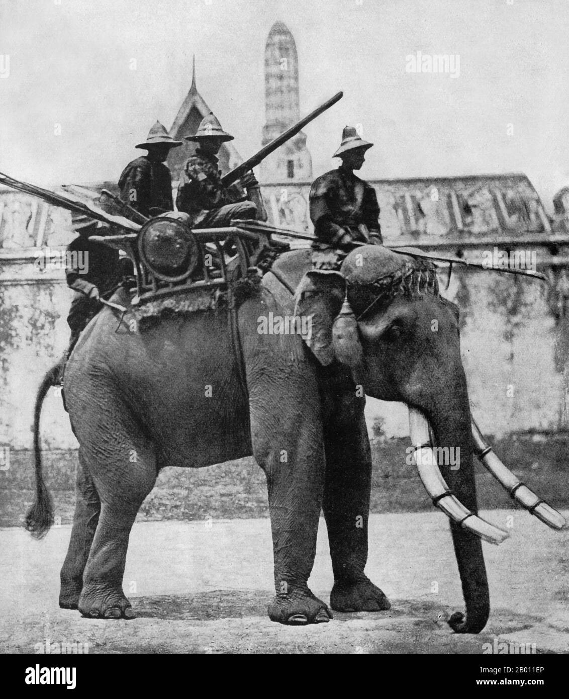 Thailand: War Elephants In The Time Of King Mongkut, Rama Iv, (R. 1851-1868),  Siam. In The 19Th Century, The Asian Elephant Held A Prominent Position In  Siam, Although They Were Hunted Regularly