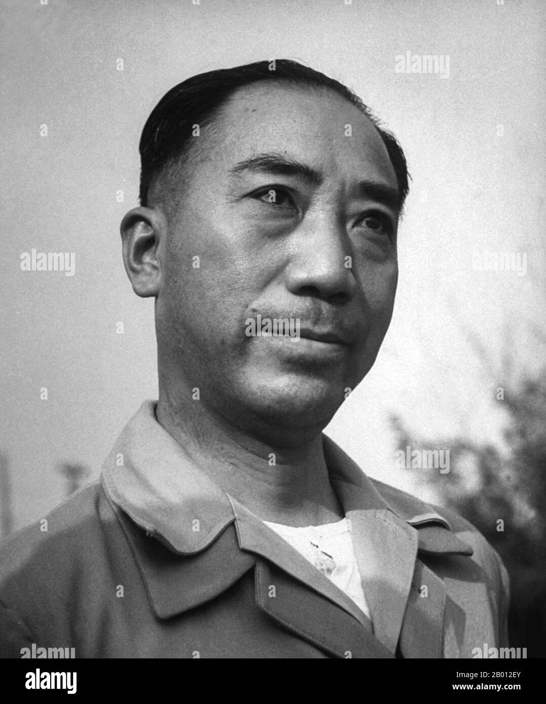 China: Major General Dai Li ( (May 28, 1897 - March 17, 1946)  head of the Kuomintang Military Intelligence Service and right-hand man of Chiang Kai-shek.  As the Chief of the Kuomintang (KMT) Army secret service in China, Dai Li helped to develop China's modern intelligence organisation in 1928. He became one of the most powerful and feared men in China. Dai was also the head of the Blue Shirts Society, a fascist organization that did security and intelligence work for Chiang. He died in a place crash in 1946, possibly arranged by his Communist counterpart, CCP intelligence chief Kang Sheng. Stock Photo