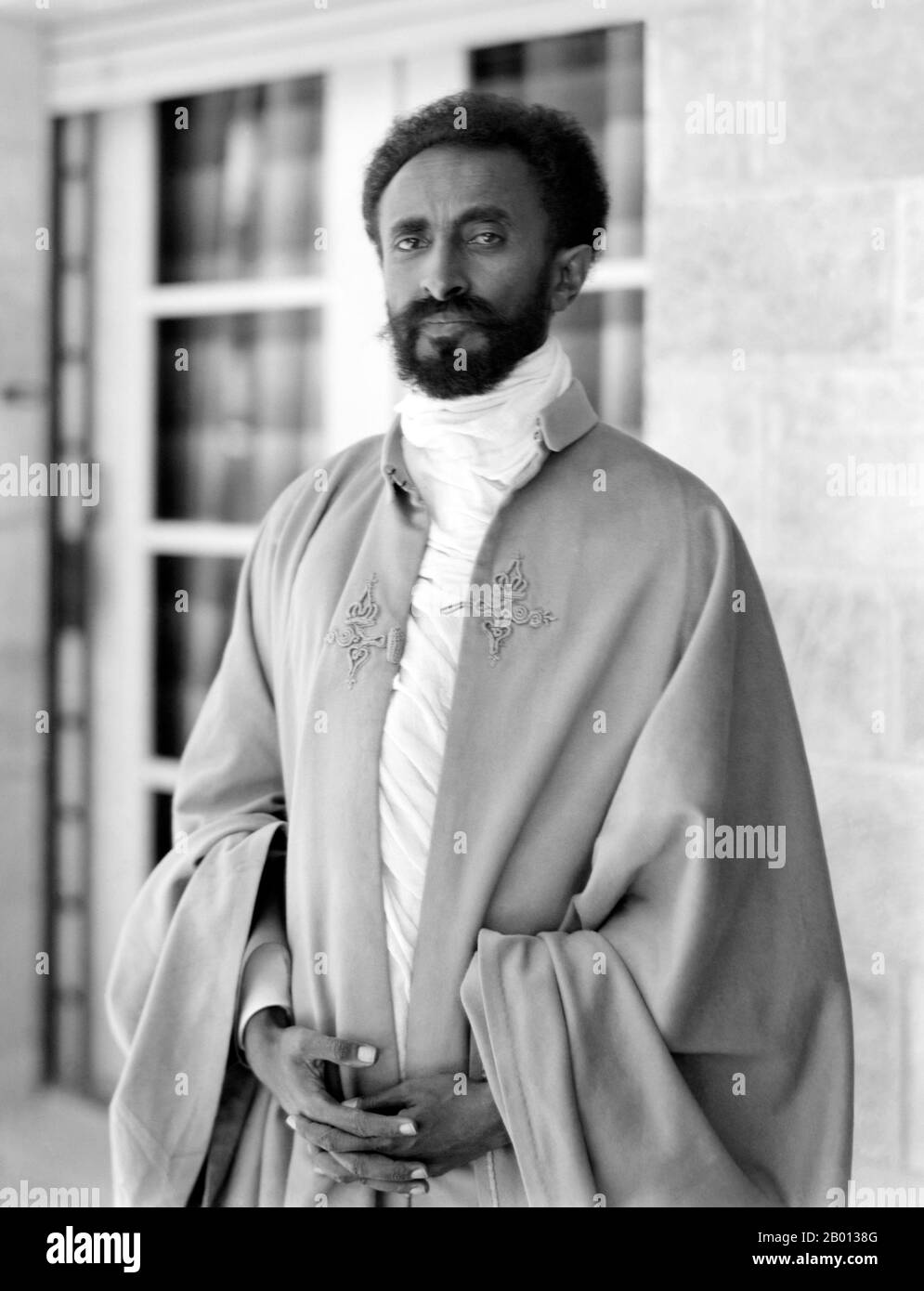 Ethiopia: Emperor Haile Selassie, 'His Imperial Majesty Haile Selassie I, King of Kings, Lord of Lords, Conquering Lion of the Tribe of Judah, and Elect of God' (23 July 1892 – 27 August 1975), 1923.  Haile Selassie I (Ge'ez: 'Power of the Trinity', 1892-1975), born Tafari Makonnen, was Ethiopia's regent from 1916 to 1930 and Emperor of Ethiopia from 1930 to 1974. The heir to a dynasty that traced its origins to the 13th century, and from there by tradition back to King Solomon and the Queen of Sheba, Haile Selassie is a defining figure in both Ethiopian and African history. Stock Photo