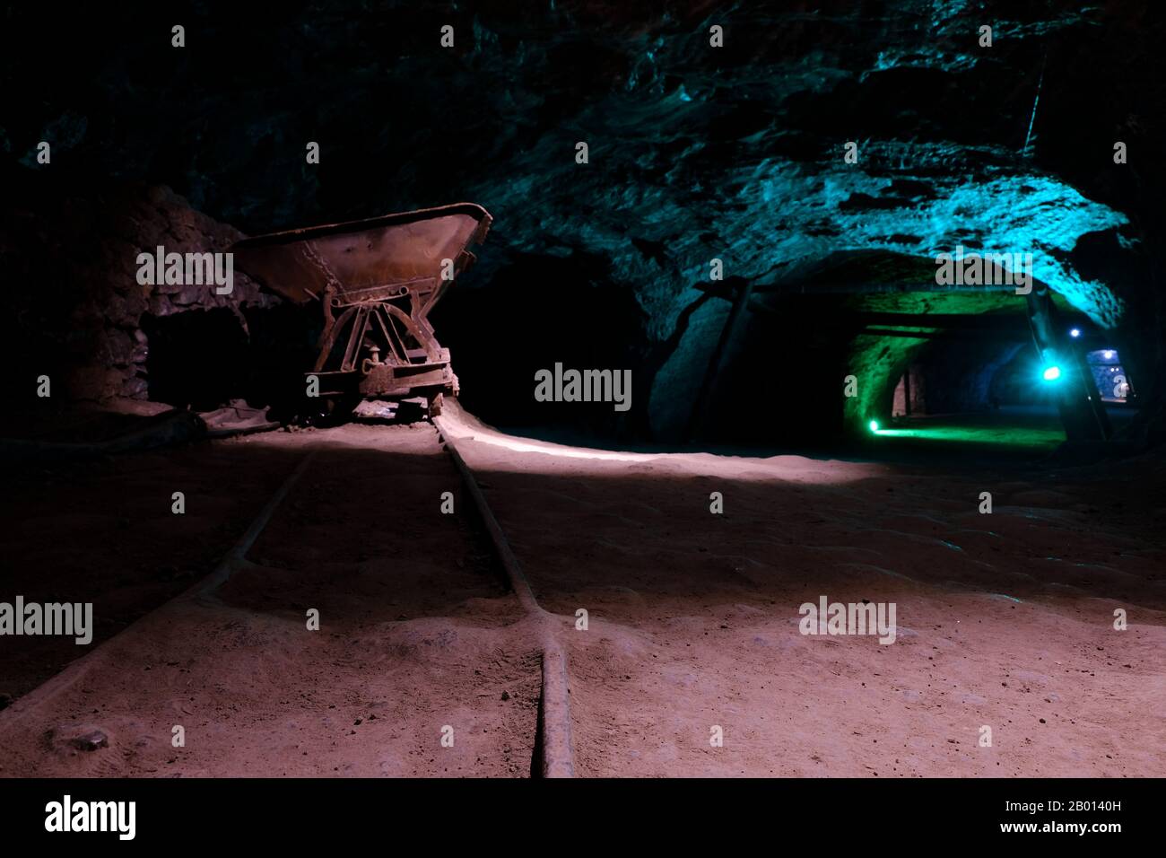 The Salt Cave in Çankırı is a very ancient cave that shows records of human activity dating back to the Hittite period. Stock Photo