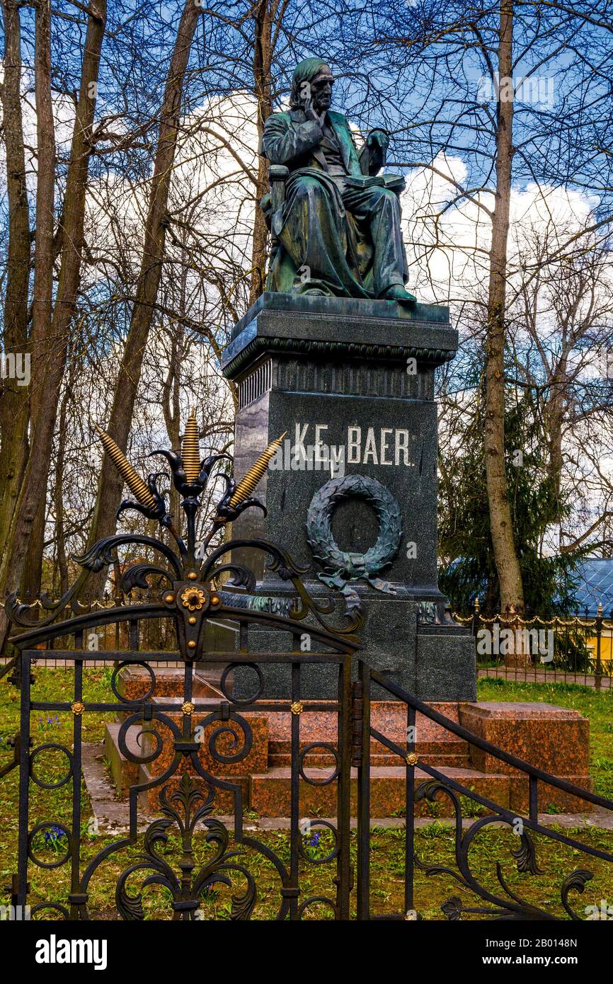 Monument to Karl Ernst von Baer Stock Photo