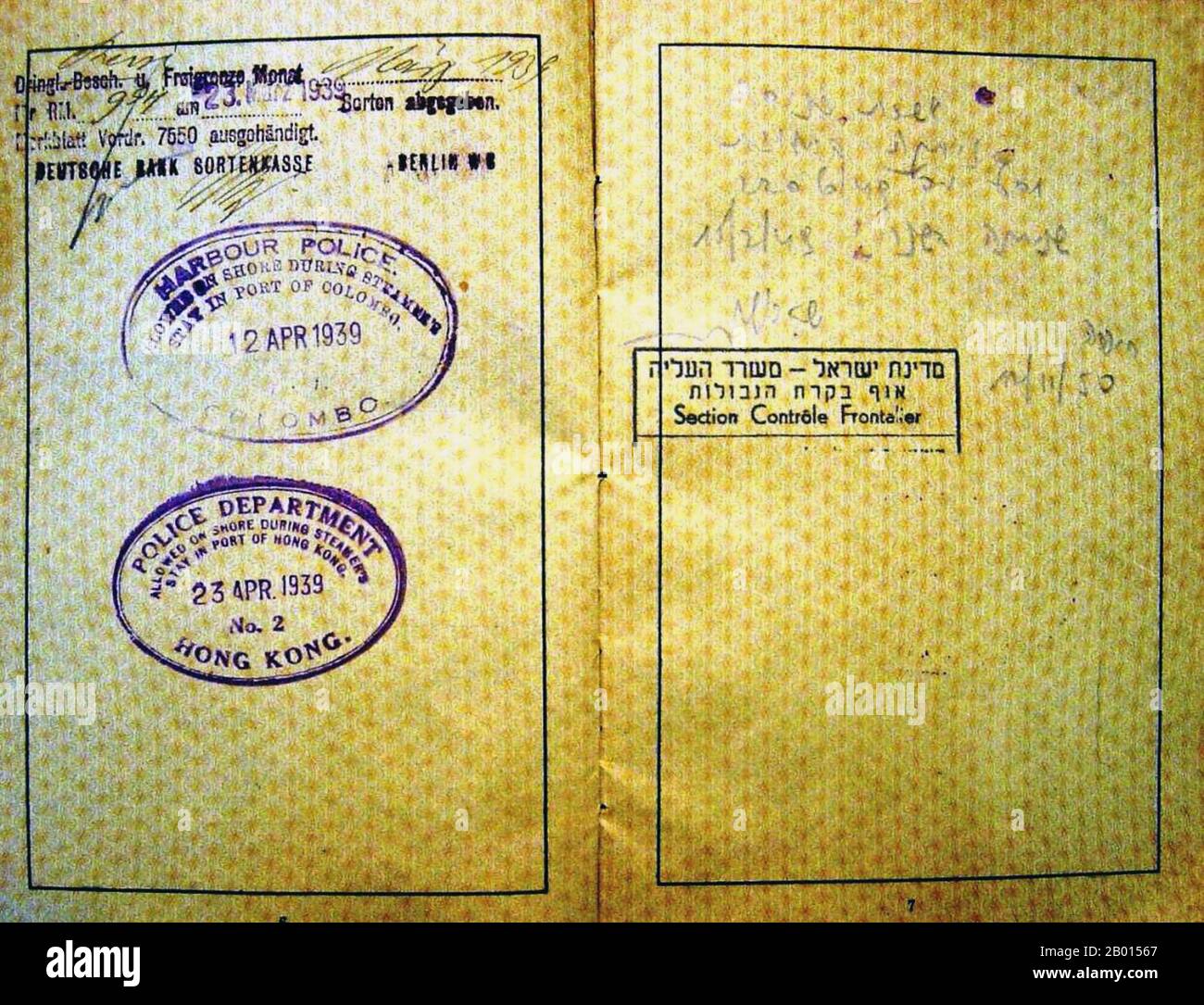 Third Reich Nazi German Travel Pass Issued On January 10 1939