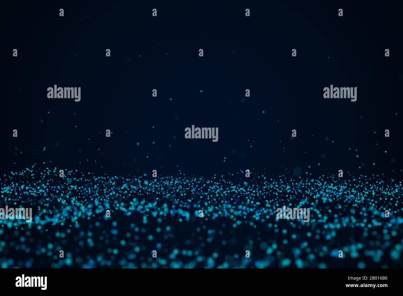 Future digital technology and big data visualization, abstract background illustration with glowing particles in cyberspace for science and analytics, Stock Photo