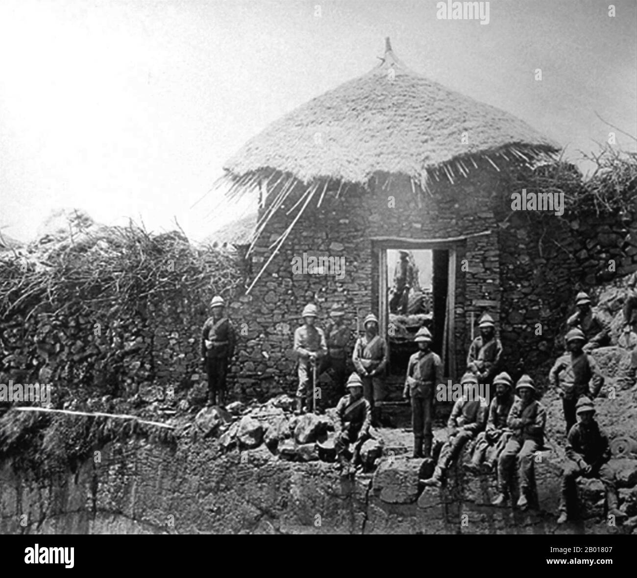 Ethiopia: The British Expedition to Abyssinia. Sentry position above ...