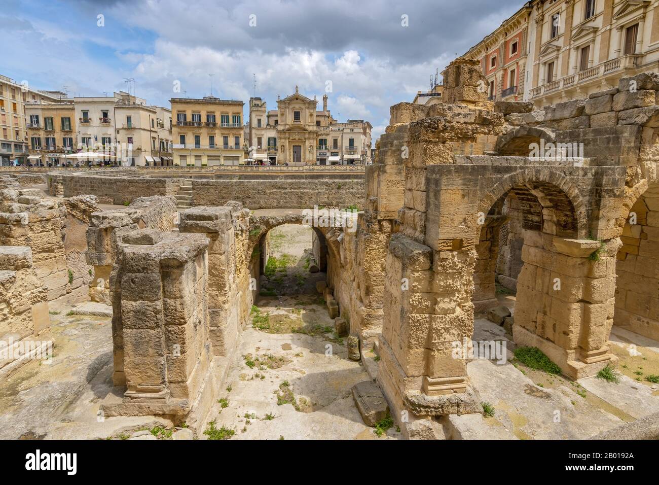Apulia Rome Roman Amphitheatre in Lecce, Puglia (Apulia), southern Italy Stock ...