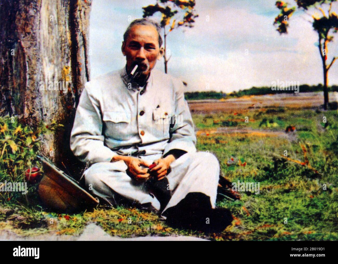 Vietnam: President Ho Chi Minh (19 May 1890 - 3 September 1969), c. 1950s.  Hồ Chí Minh, born Nguyễn Sinh Cung and also known as Nguyễn Ái Quốc was a Vietnamese Communist revolutionary leader who was prime minister (1946-1955) and president (1945-1969) of the Democratic Republic of Vietnam (North Vietnam). He formed the Democratic Republic of Vietnam and led the Viet Cong during the Vietnam War until his death. Stock Photo