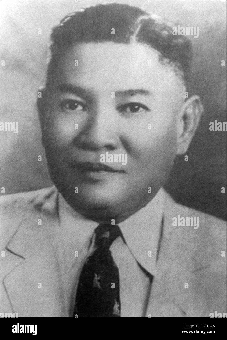 Thailand: Tawee Bunyaket (10 November 1904 - 3 November 1971), Prime Minister of Thailand (r. 31 August 31 1945 - 17 September 1945), c. 1940s.  Tawee Bunyaket was a politician and Prime Minister for a short term. He initially worked as an official at the Ministry of Agriculture. In 1932 he joined the Khana Ratsadon (People's Party) that instigated the 1932 coup. After the end of World War II, Tawee was elected as Prime Minister on August 31, 1945 and formed the 12th Thai administration. However he was only chosen because the preferred candidate Seni Pramoj wasn't available. Stock Photo