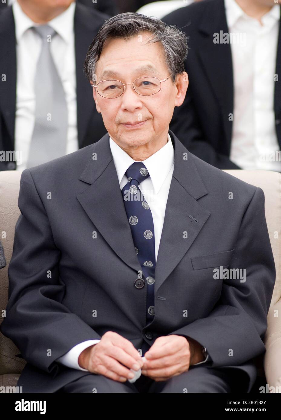 Thailand: Chuan Leekpai (28 July 1938 - ), Prime Minister of Thailand (r. 1992-1995, 1997-2001). Photo by Govt. of Thailand (CC BY 2.0 License), 2010.  A third-generation Thai Chinese, Chuan was born in Trang province. As the leader of the Democrat Party, Chuan was elected in 1992 after the abortive coup by General Suchinda Kraprayoon, thus becoming Thailand's first prime minister to come to power without either aristocratic or military backing.  His first administration consisted of a five party coalition of the Democrat, New Aspiration, Palang Dhamma, Social Action and Social Unity Parties. Stock Photo