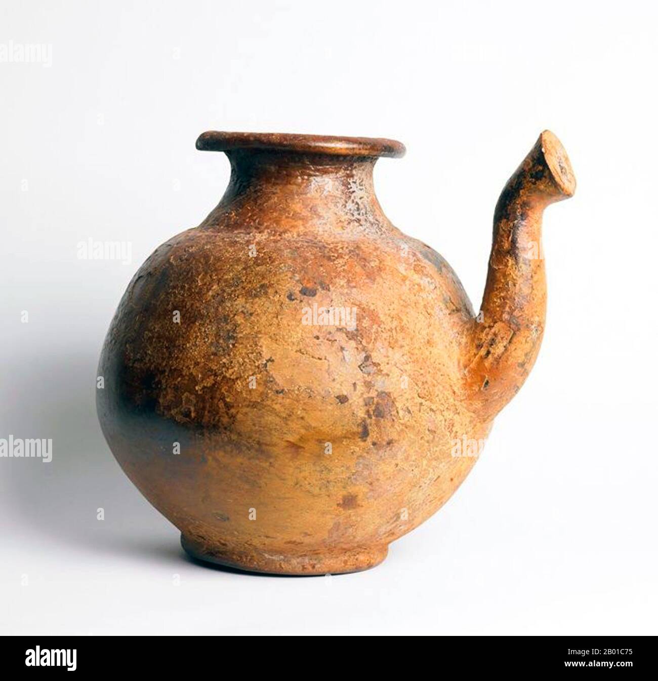 Vietnam Pottery ewer with elephant trunkshaped spout, FunanChenla