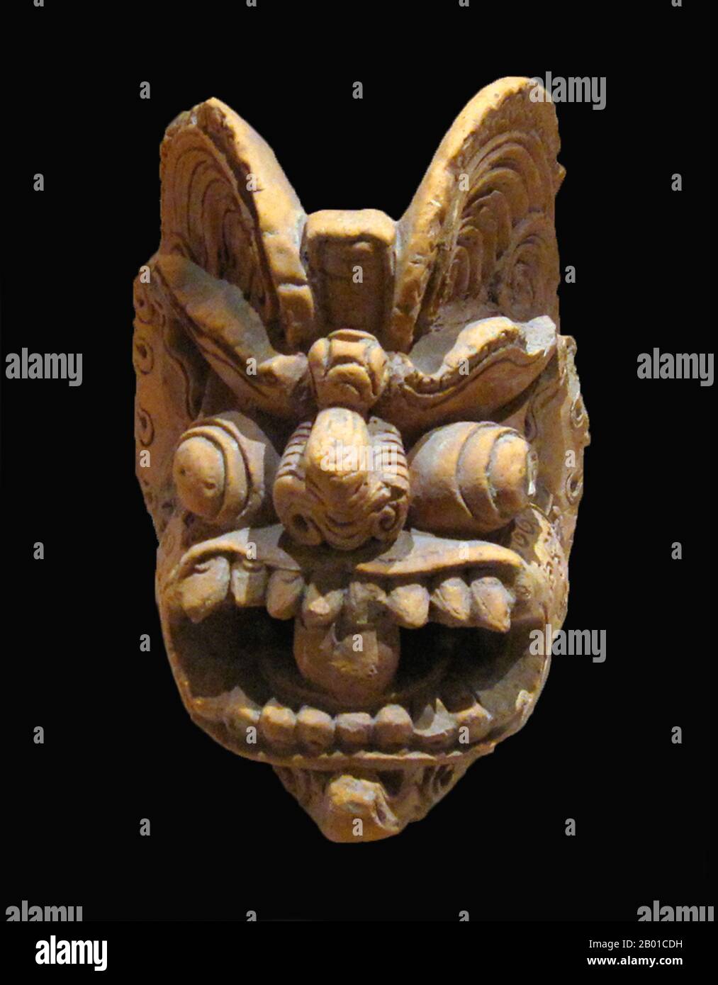 Vietnam: A dragon head, terracotta, Lý Dynasty, 11th-13th century. National Museum of Vietnamese History, Hanoi. Photo by Gryffindor - Jbarta (CC BY-SA 3.0 License). Stock Photo