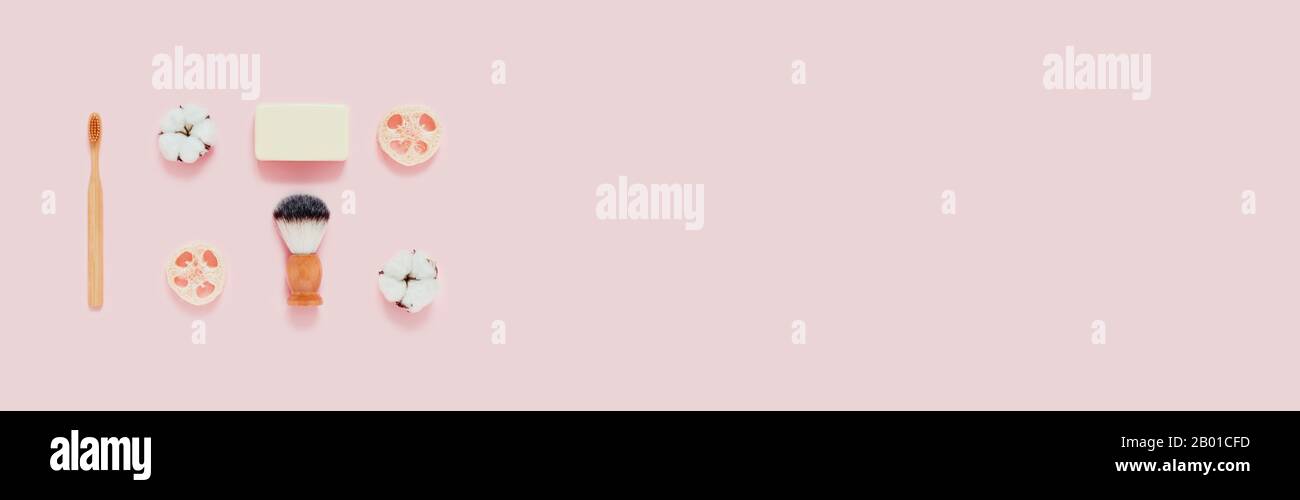 Web Banner With A Pink Background And Folded On It Accessories For