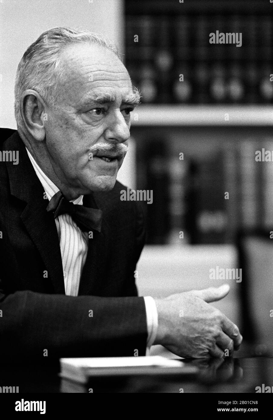 USA: Dean Gooderham Acheson (11 April 1893 - 12 October 1971), 51st US Secretary of State (1949-1953). Photo by Yoichi Okamoto (1915-1985, public domain), 8 July 1965.  Dean Gooderham Acheson was an American statesman and lawyer. As United States Secretary of State in the administration of President Harry S. Truman from 1949 to 1953, he played a central role in defining American foreign policy during the Cold War. Acheson helped design the Marshall Plan and played a central role in the development of the Truman Doctrine and creation of the North Atlantic Treaty Organisation. Stock Photo