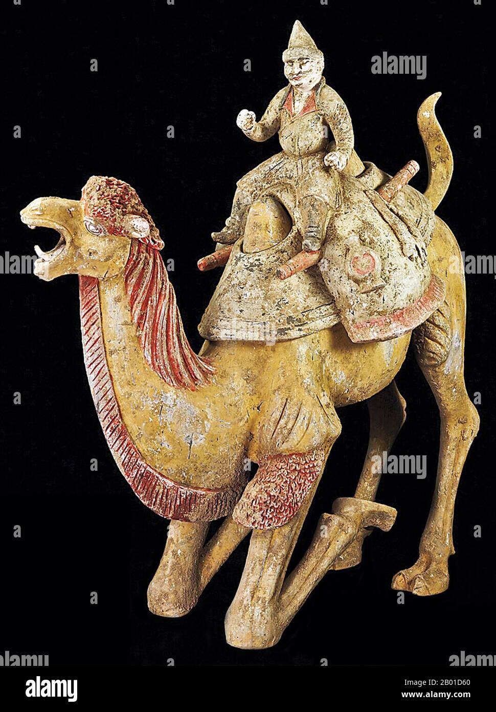 China: A camel rider, probably of Central Asian origin, riding a ...