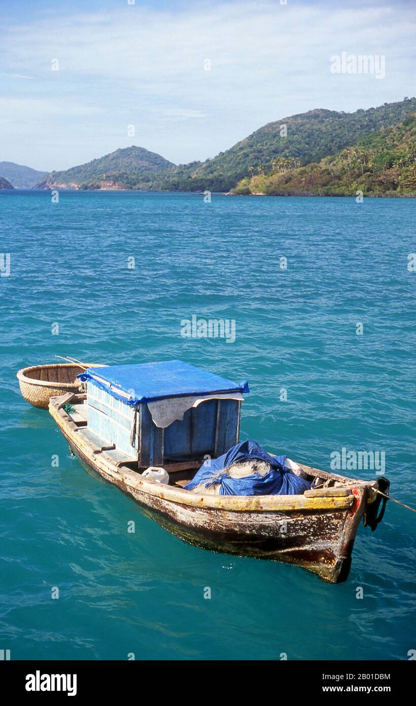 Vietnam Fishing boat, Con Son Island, Con Dao National Park, Con Dao Archipelago. The Con Dao
