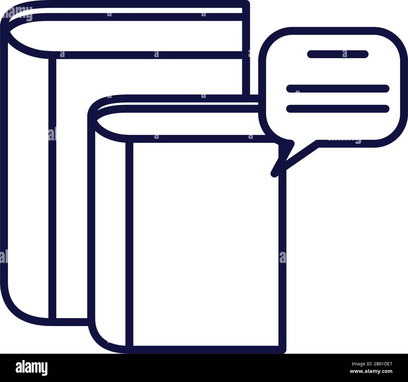 books and bubble line style icon design, Education literature read ...
