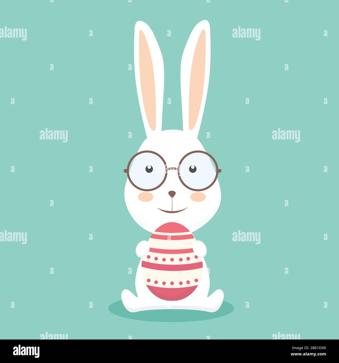 Easter rabbit with Easter egg. Vector illustration isolated Stock ...