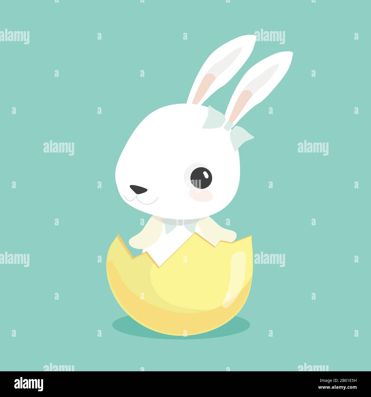 Easter rabbit with Easter egg. Vector illustration isolated Stock ...